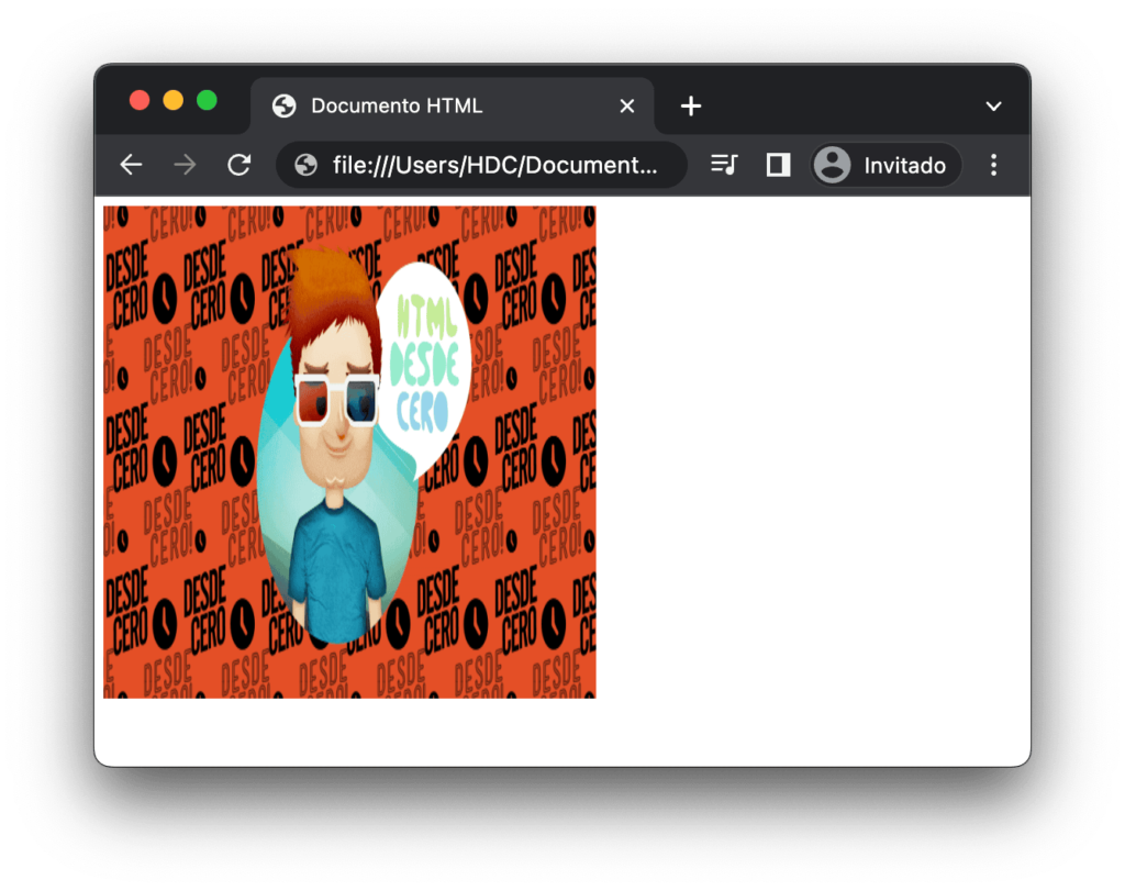 Imagen cortada con largo y ancho