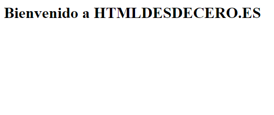 Ejemplo de salida de código HTML
