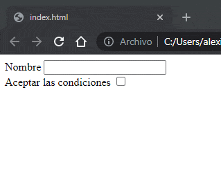 Ejemplo de label en input HTML