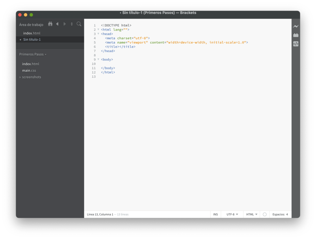 Estructura HTML con HTML Skeleton