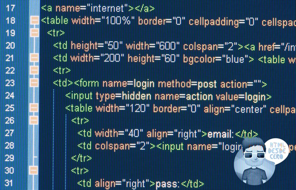 Código informático de HTML