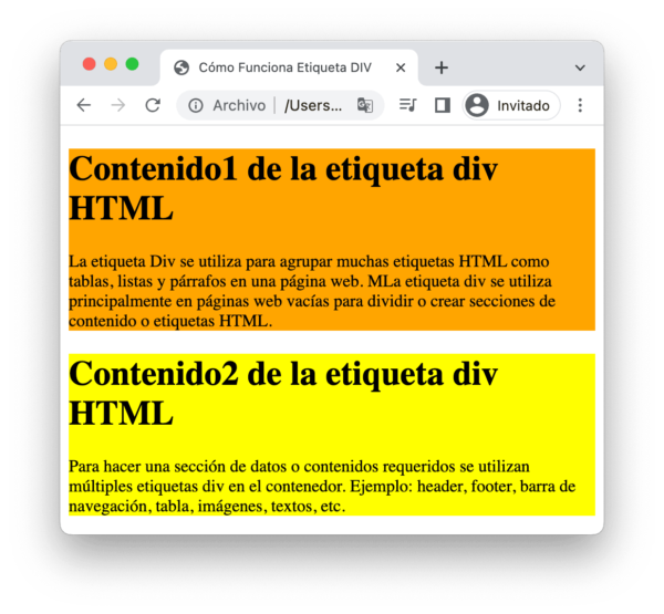 Etiqueta DIV » HTML desde Cero