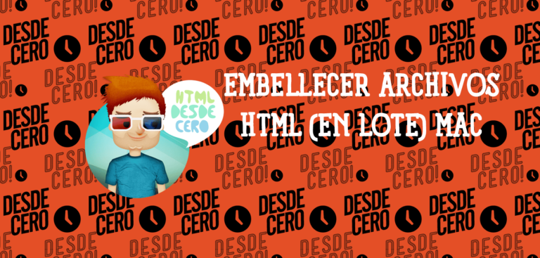 Cómo Embellecer Archivos HTML (en lote) en Mac