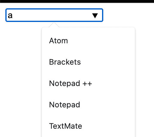 Ejemplo de Datalist sobre editores de texto