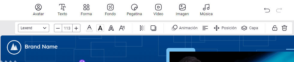 Opciones de edición de video
